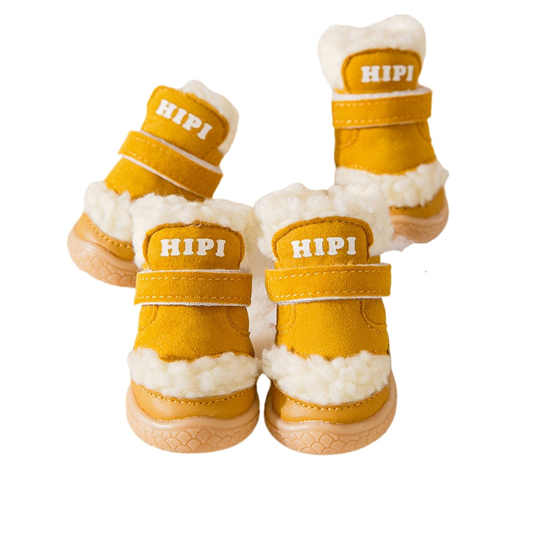 Winter Dog Shoes Thick Anti-slip Rain Snow Puppy Boots Outdoor Pet Paw Protector Foot Cover Pet Supplies Accessories