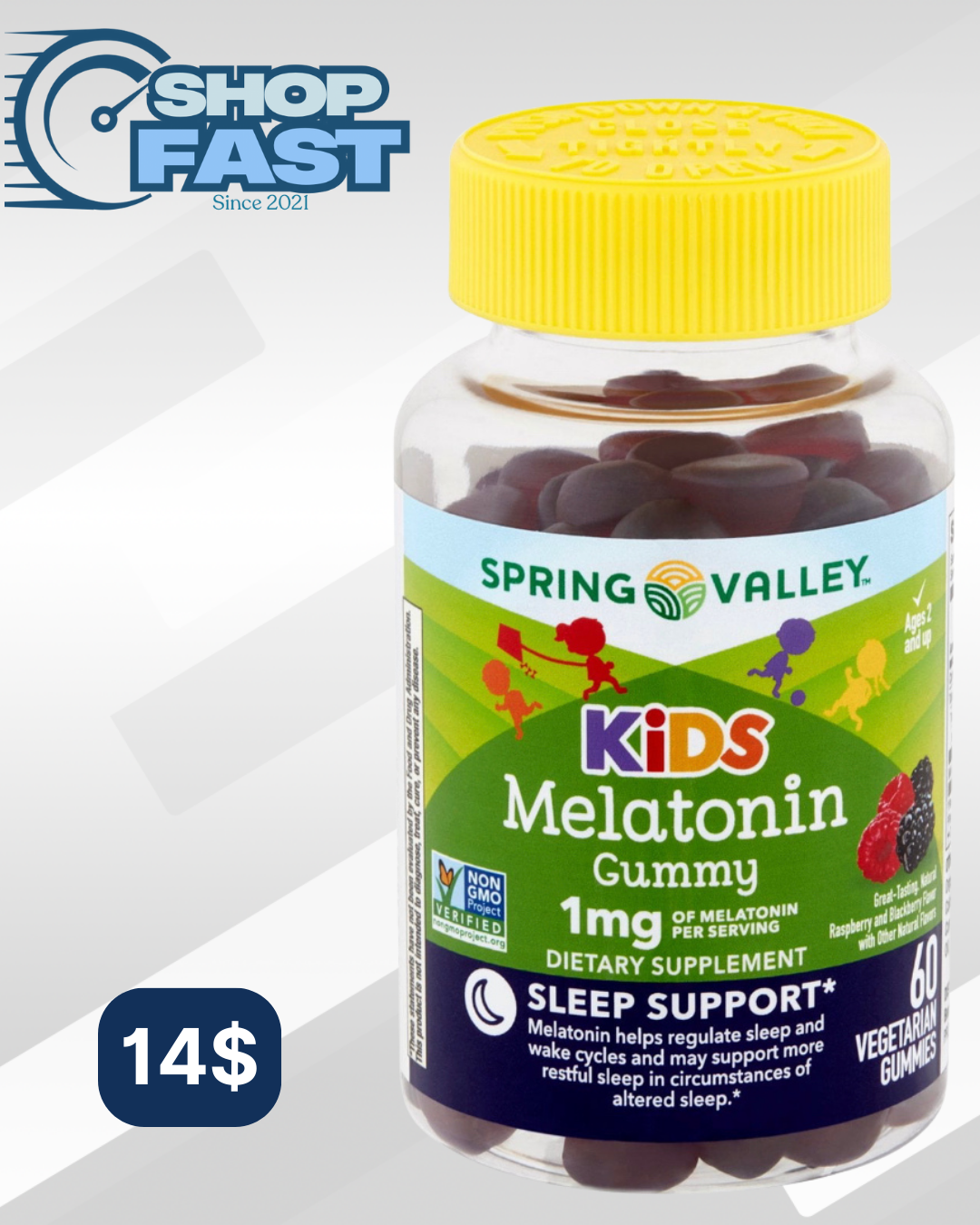 Melatonina para niños 1 mg Spring Valley 60 gomitas