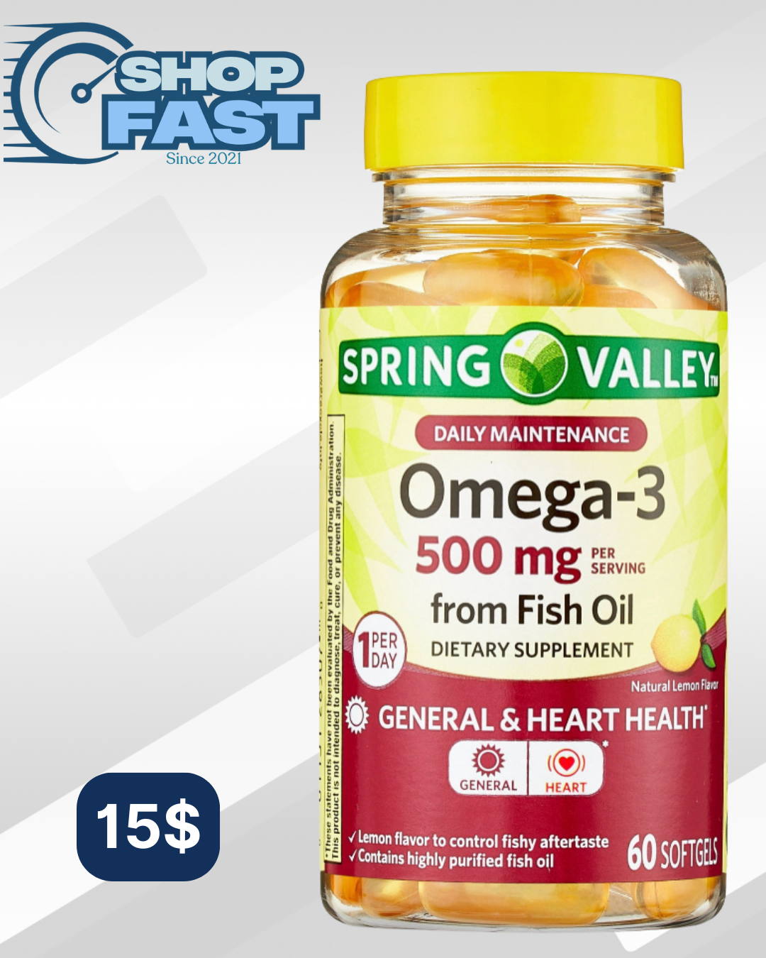 Omega 3 500 mg 60 cápsulas blandas