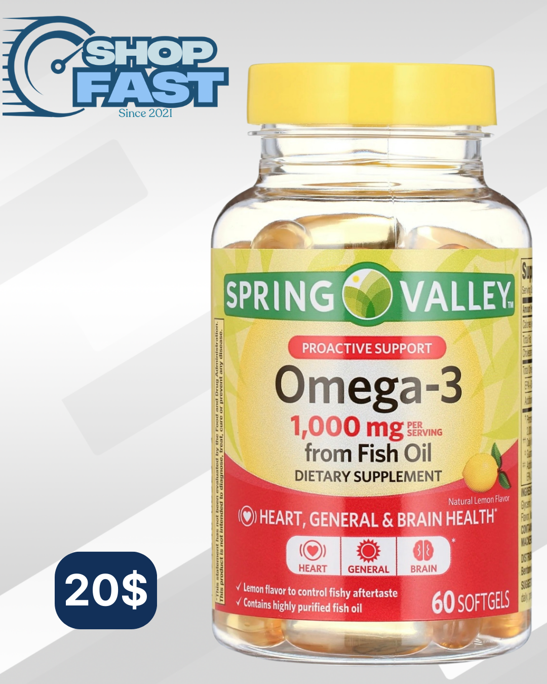 Omega 3 1000 mg 60 cápsulas blandas