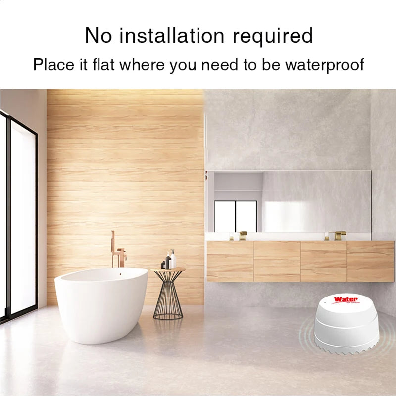 EARYKONG Wifi Water Detector Leakage Sensor Alarm Leak Detector Sound Tuyasmart Smart Life APP Flood Alert Overflow Security