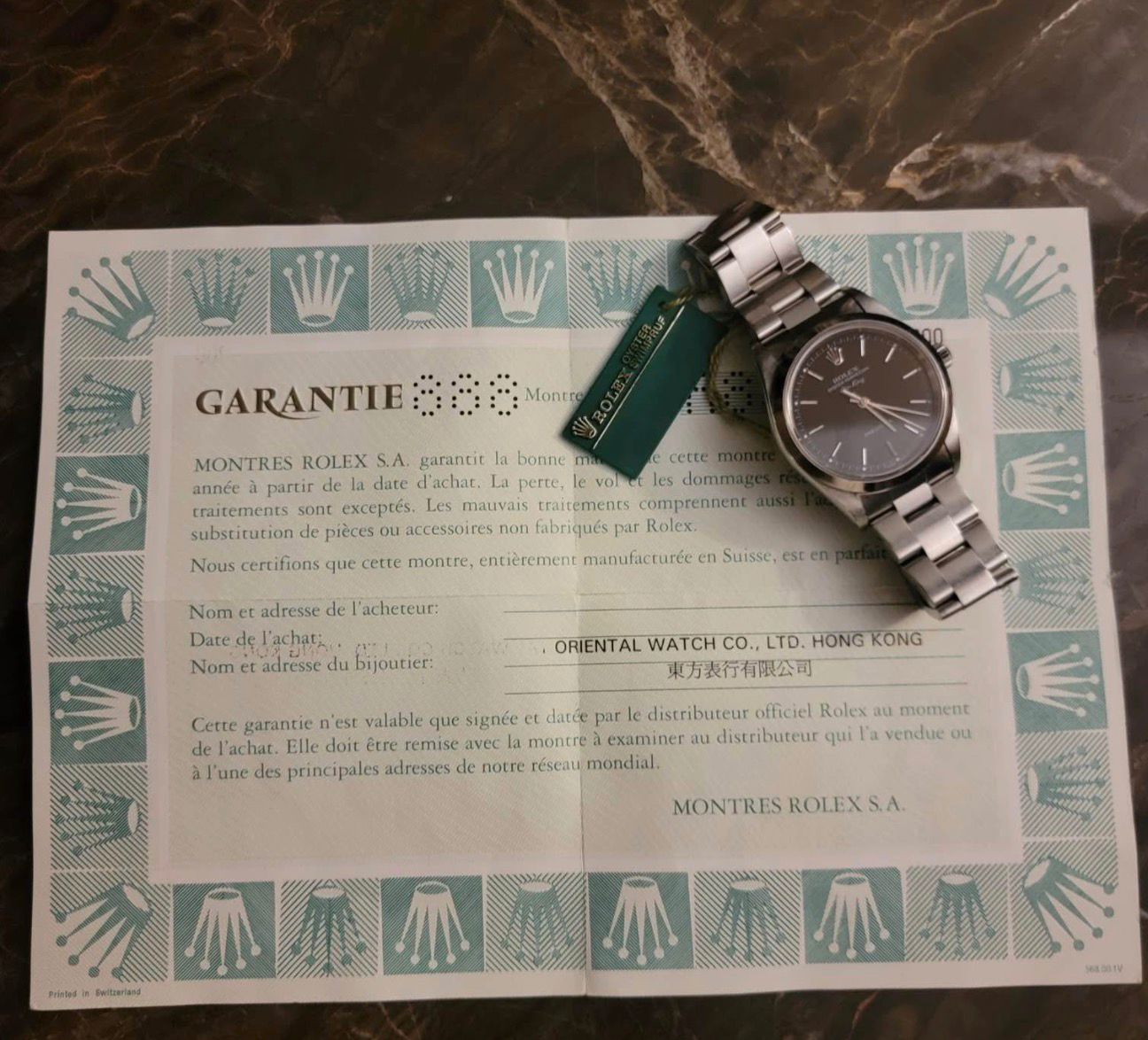 Rolex Oyster Perpetual Air-King – Black Dial (Vintage Style)