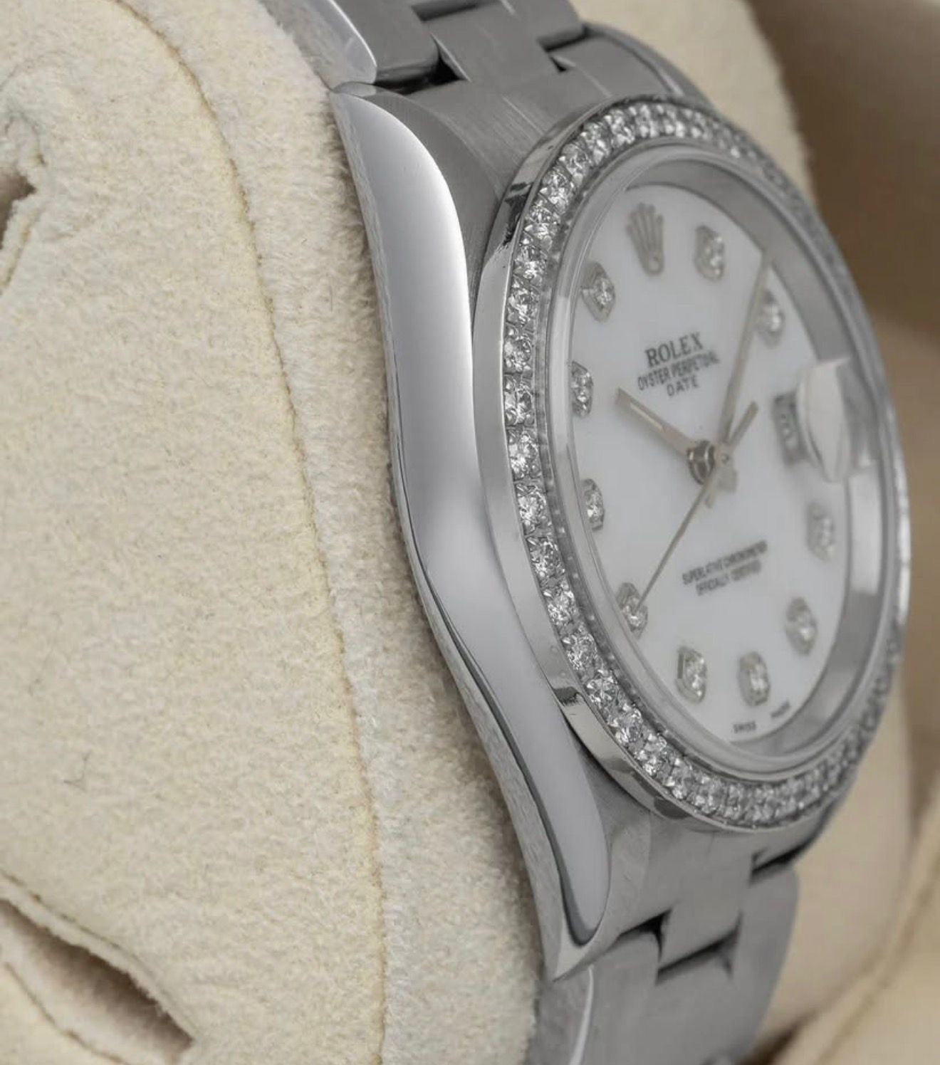 Rolex Datejust – Stainless Steel (Diamond Bezel & Diamond Dial) 16220