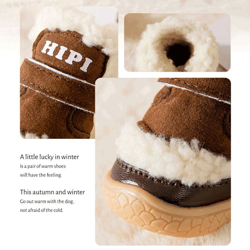 Winter Dog Shoes Thick Anti-slip Rain Snow Puppy Boots Outdoor Pet Paw Protector Foot Cover Pet Supplies Accessories
