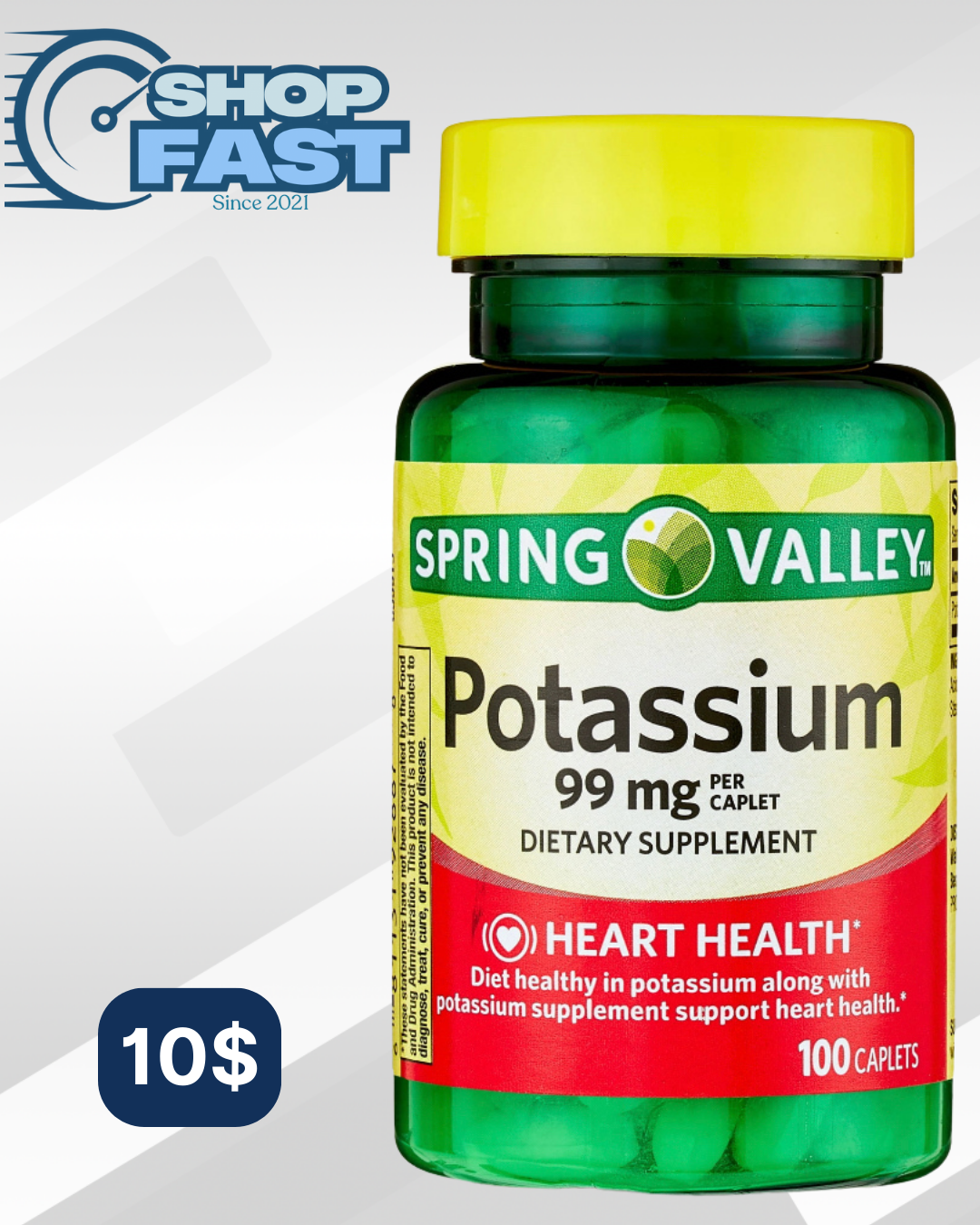 Potasio 99 mg Spring Valley 100 tabletas recubiertas