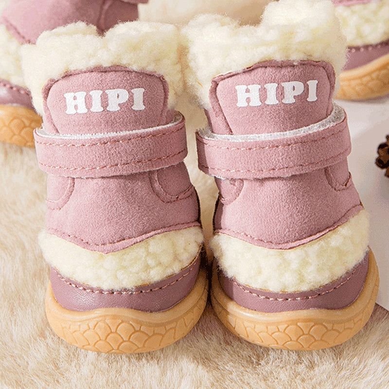 Winter Dog Shoes Thick Anti-slip Rain Snow Puppy Boots Outdoor Pet Paw Protector Foot Cover Pet Supplies Accessories