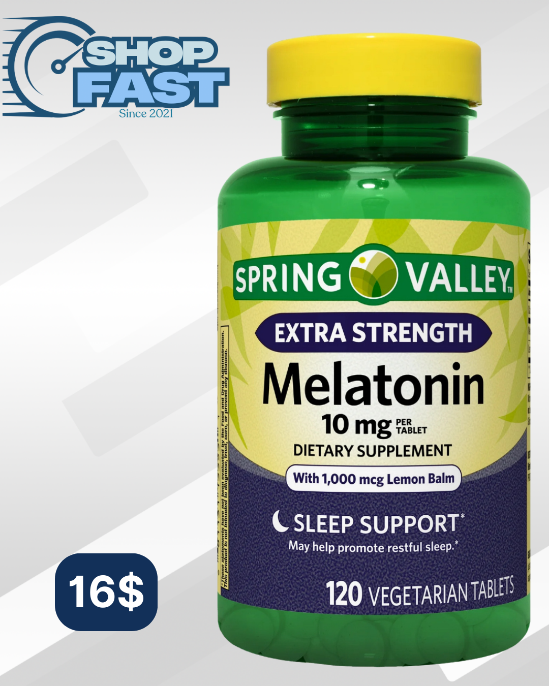 Melatonina 10 mg Spring Valley 120 tabletas vegetarianas