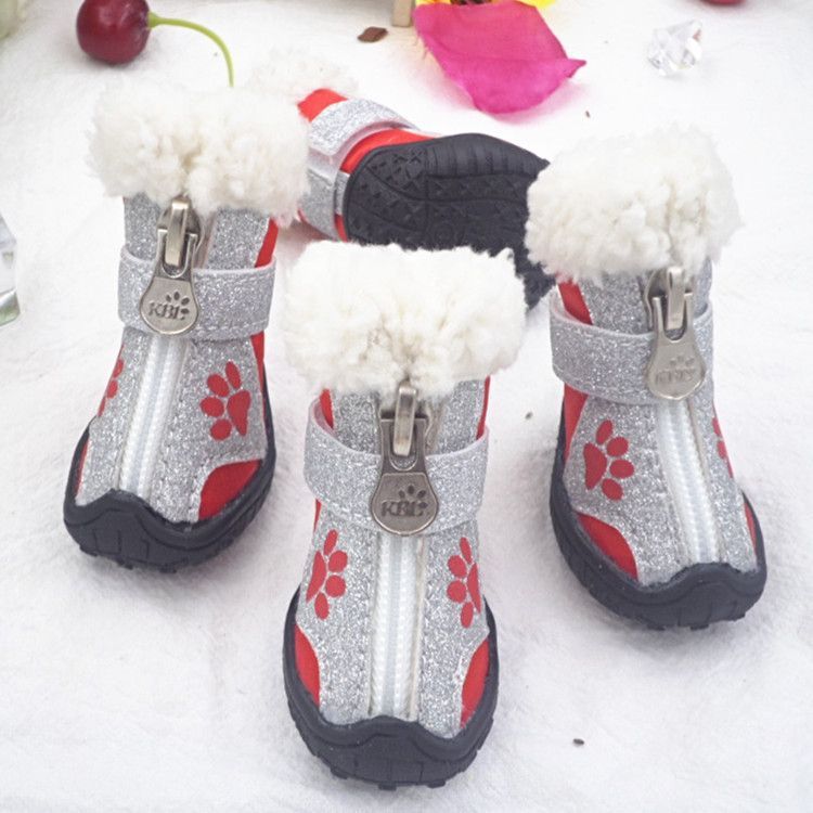 Dog Winter Snow Boots Keep Warm And Non-slip