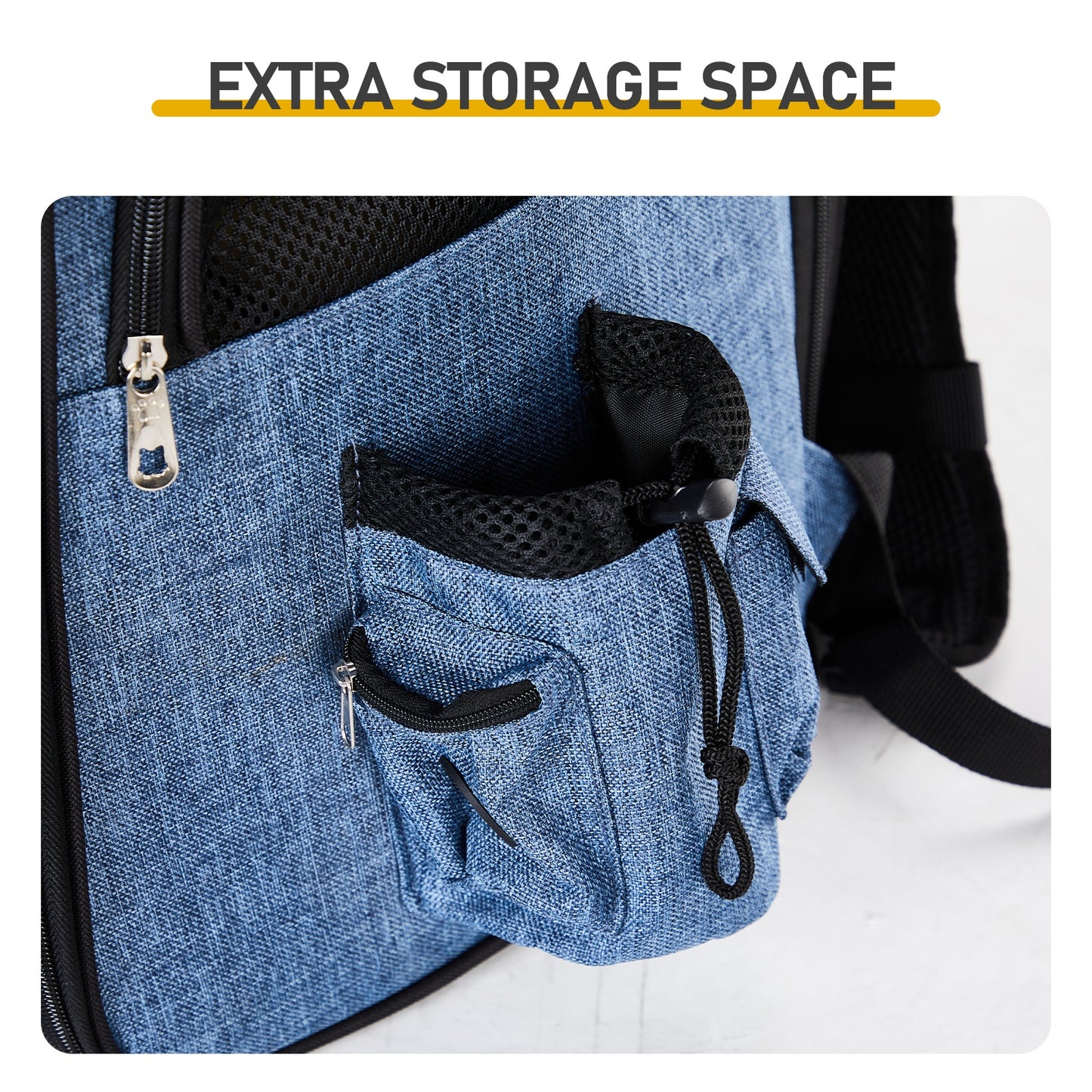 Pet Carrier Backpack, Expandable Cat Dog Carrier With Back Extension, Breathable Mesh Travel Backpack For Small Dogs Cats, Soft-Sided Pet Backpack Holds Up To 26 Lbs