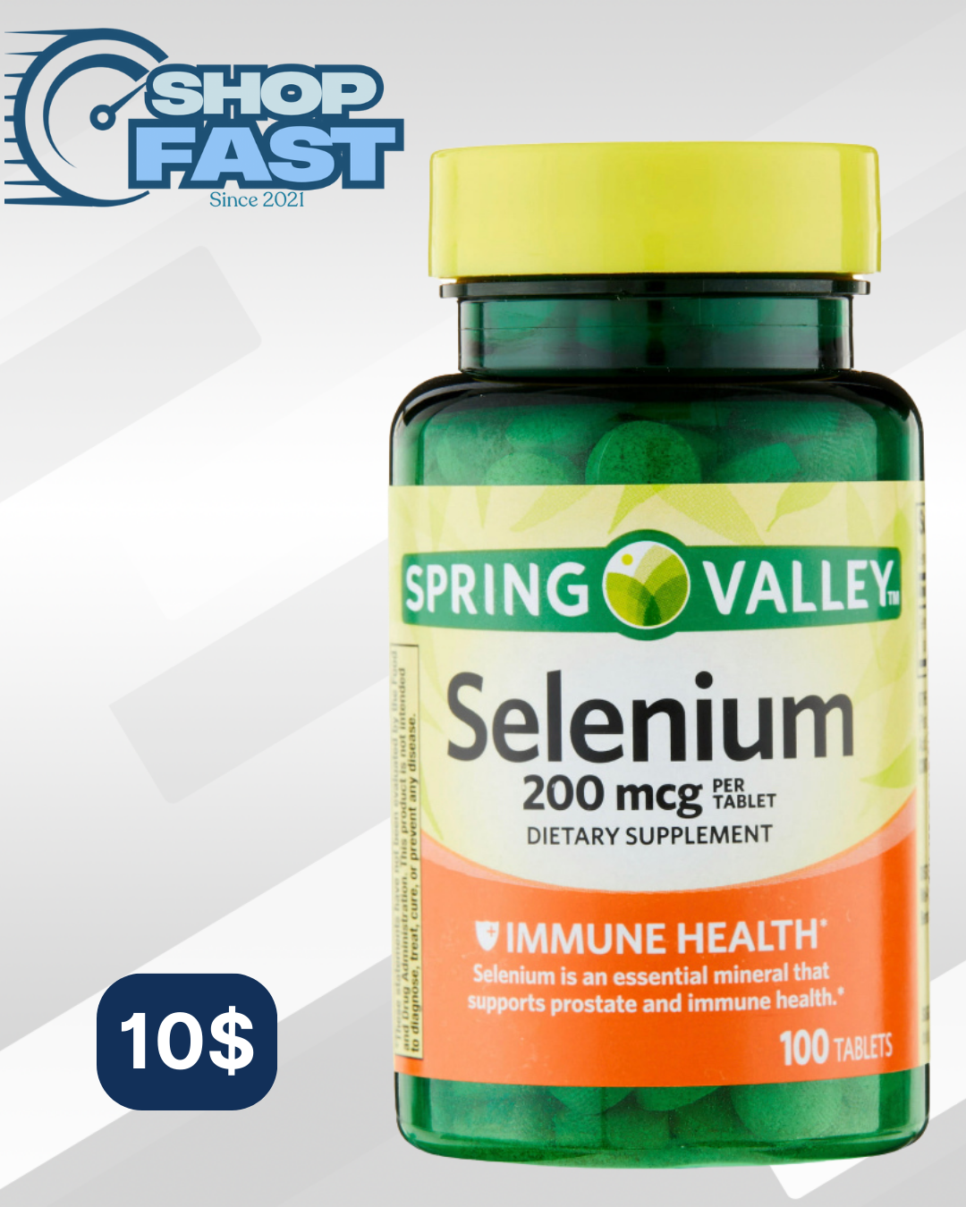 Selenium 200 mcg Spring Valley 100 tabletas