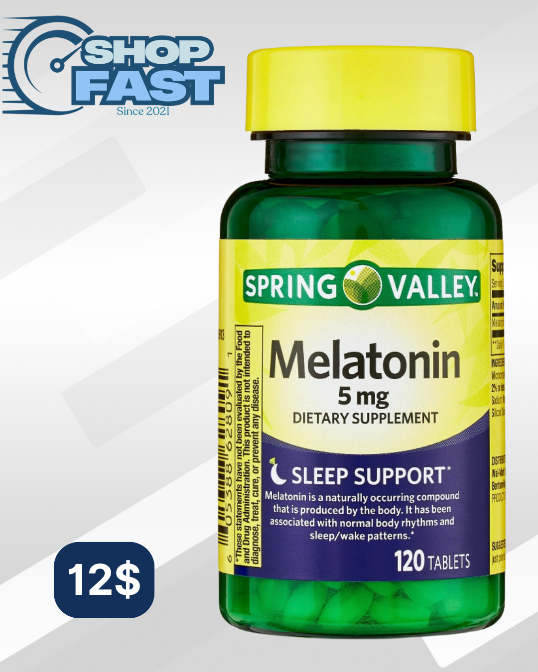 Melatonina 5 mg Spring Valley 120 tabletas