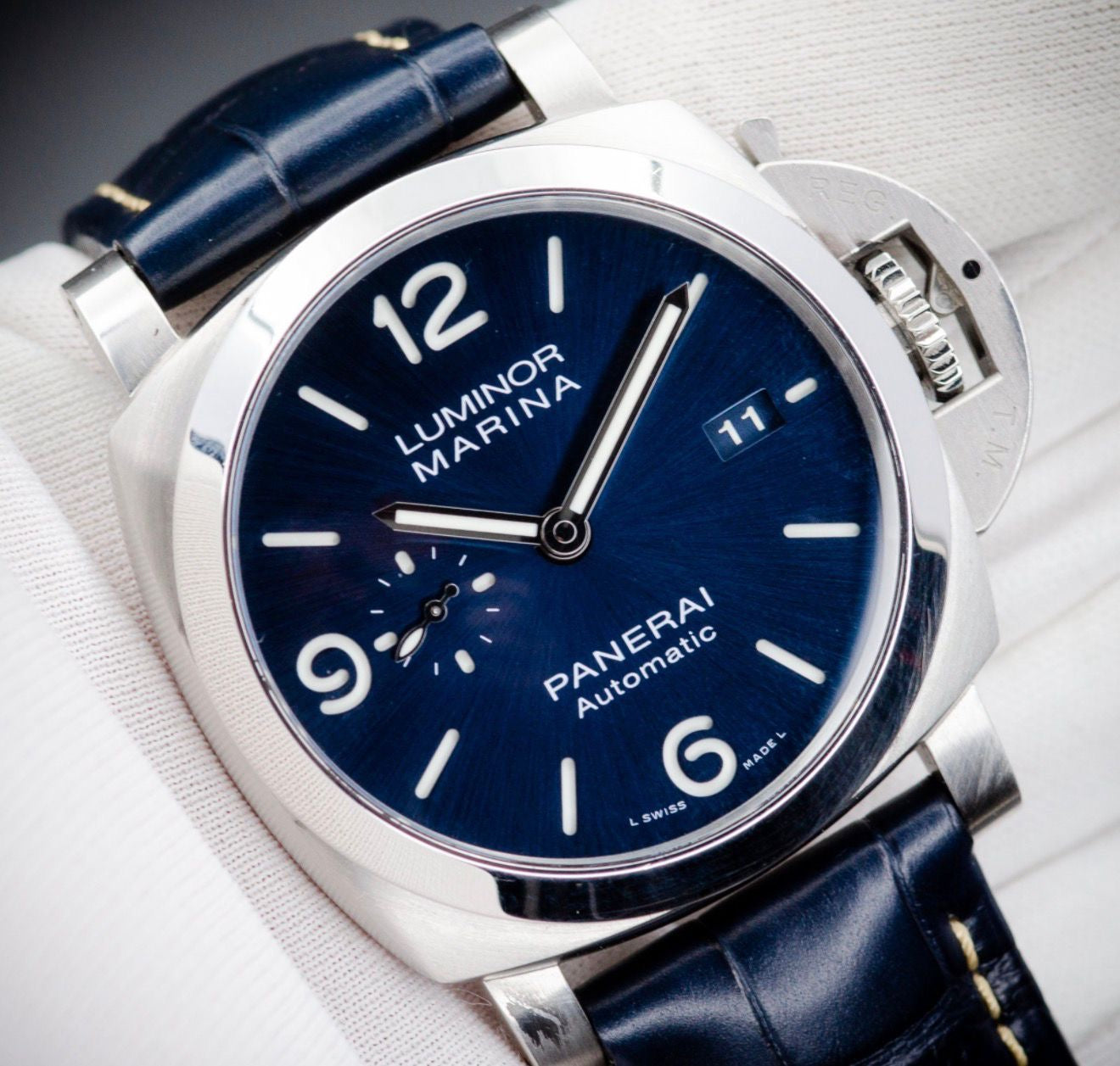 Panerai Luminor Marina PAM01313 – Blue Dial (Full Set)