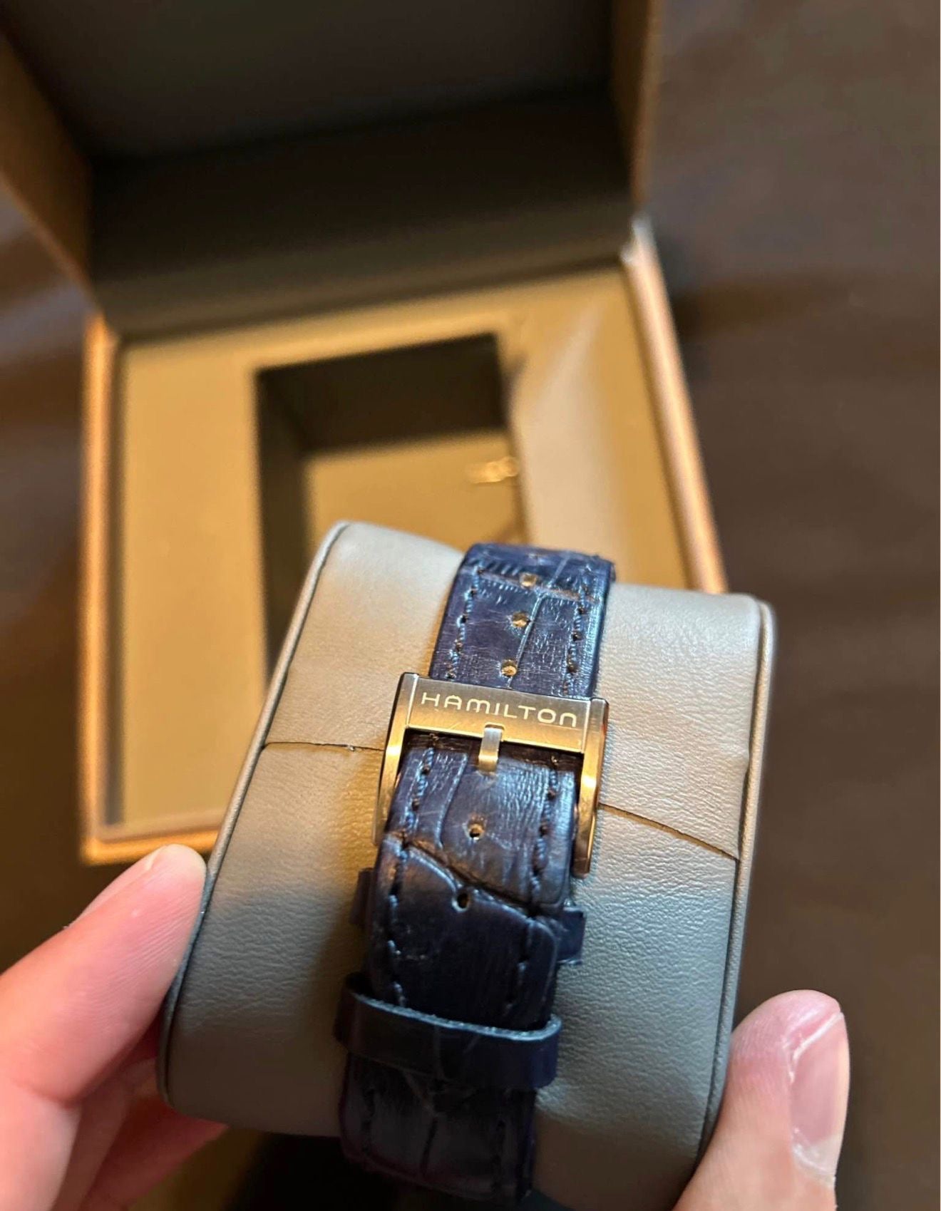 Hamilton Jazzmaster Skeleton – Silver Skeleton Dial, Blue Leather Strap