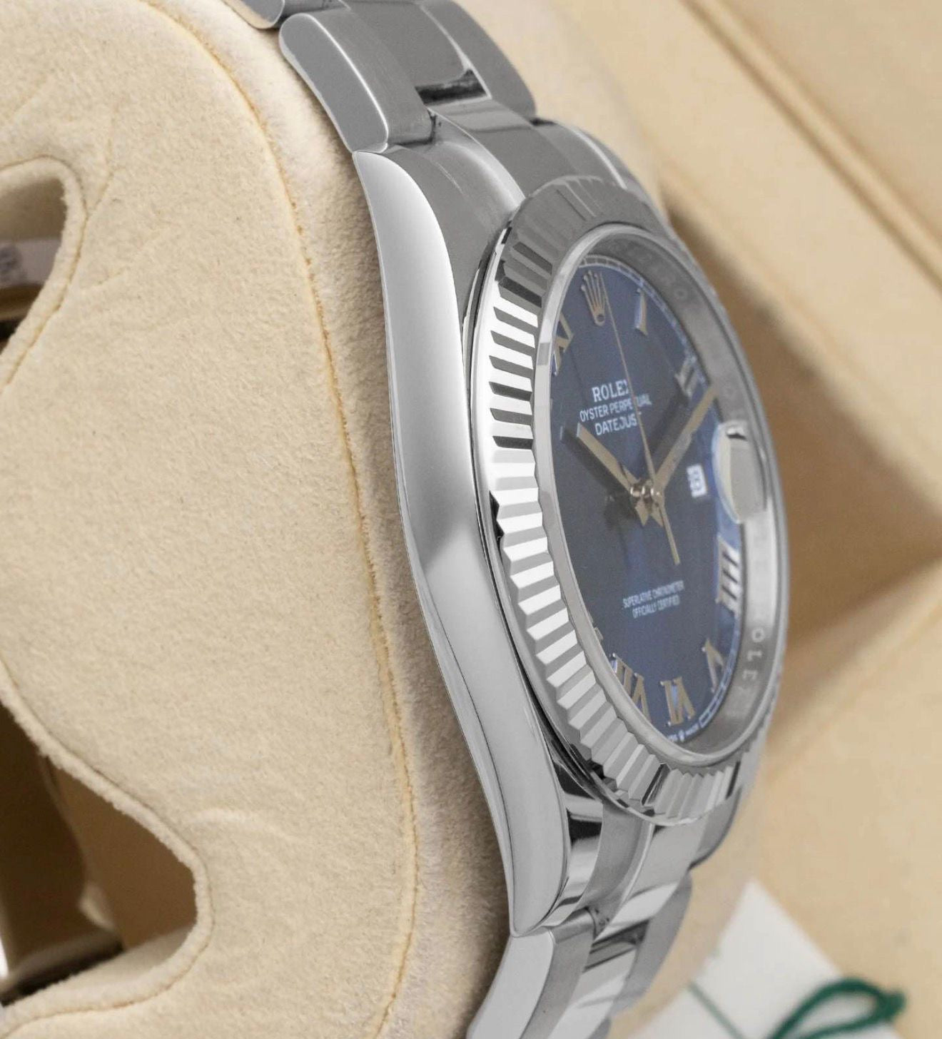 Rolex Datejust – Blue Dial, Roman Numerals (Full Set)