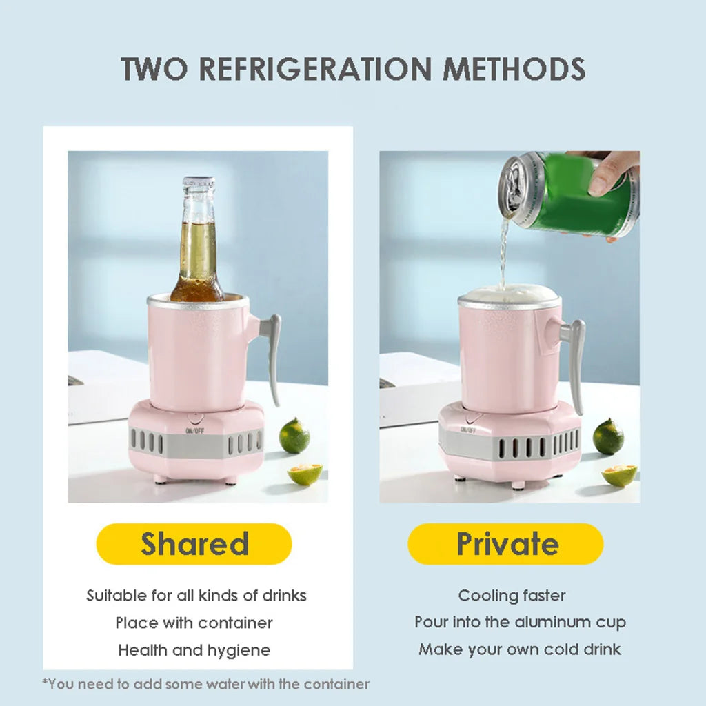 Electric Summer Drink Cooler Kettle Drink Chiller Portable Quick Electric Beverage Cup Cooler Ice Making for Milk Coffee