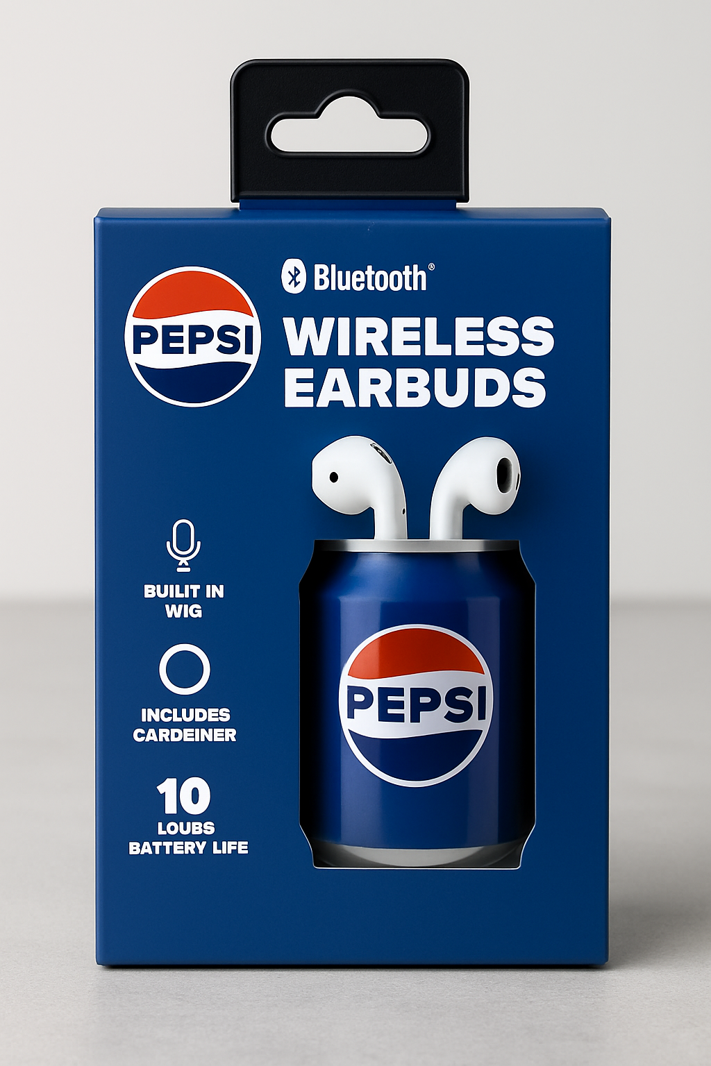 Pepsi Wireless Earbuds – Bluetooth Earphones with Can-Style Charging Case