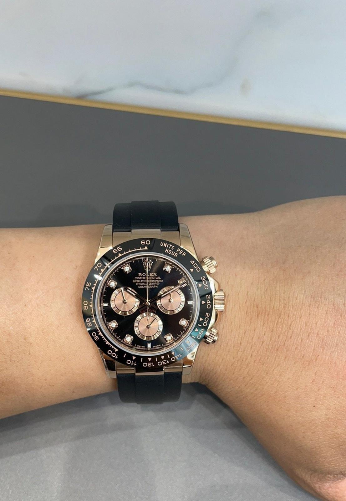 Rolex Daytona Everose Gold – Oysterflex (Diamond Dial) 4131