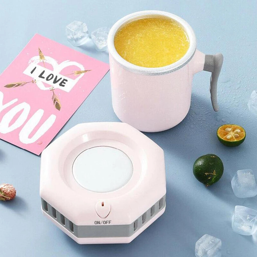 Electric Summer Drink Cooler Kettle Drink Chiller Portable Quick Electric Beverage Cup Cooler Ice Making for Milk Coffee
