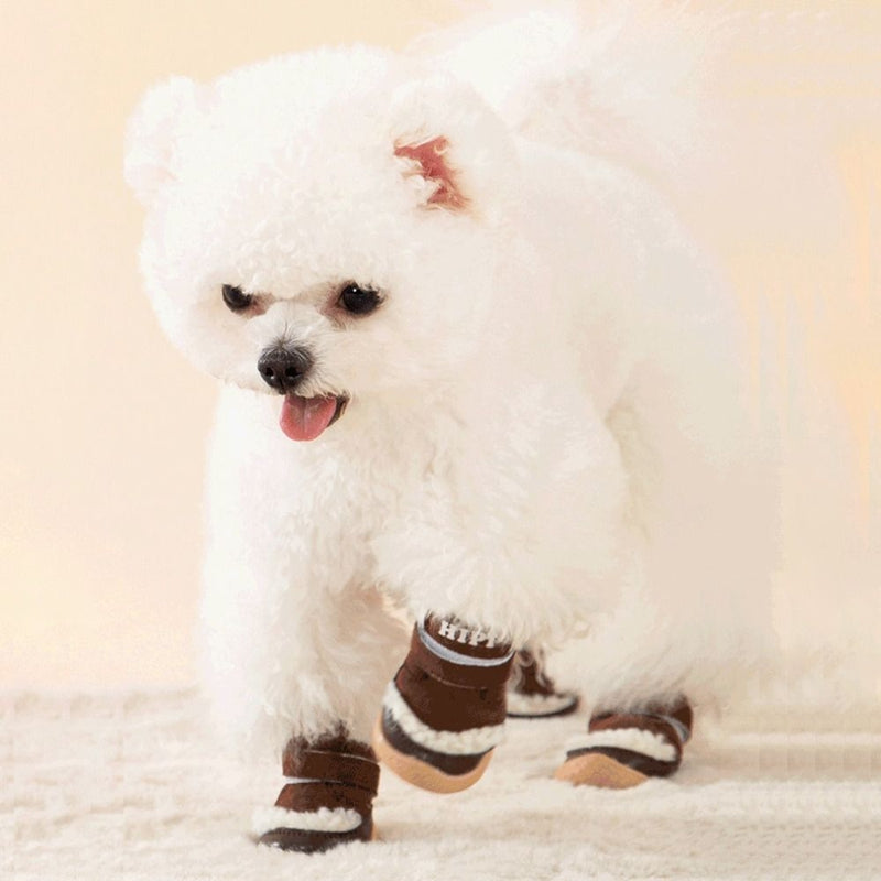Winter Dog Shoes Thick Anti-slip Rain Snow Puppy Boots Outdoor Pet Paw Protector Foot Cover Pet Supplies Accessories