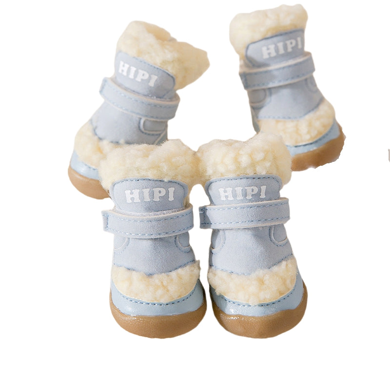 Winter Dog Shoes Thick Anti-slip Rain Snow Puppy Boots Outdoor Pet Paw Protector Foot Cover Pet Supplies Accessories