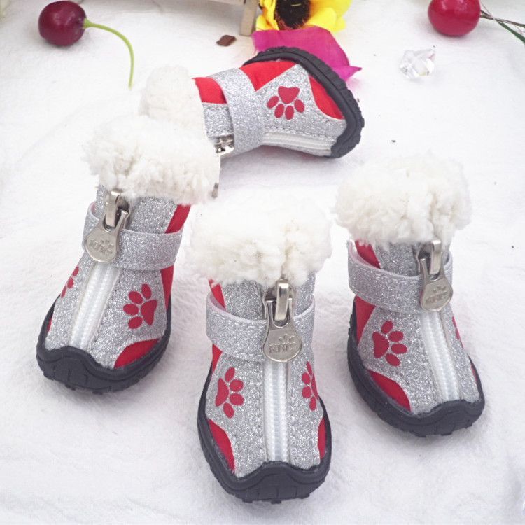 Dog Winter Snow Boots Keep Warm And Non-slip